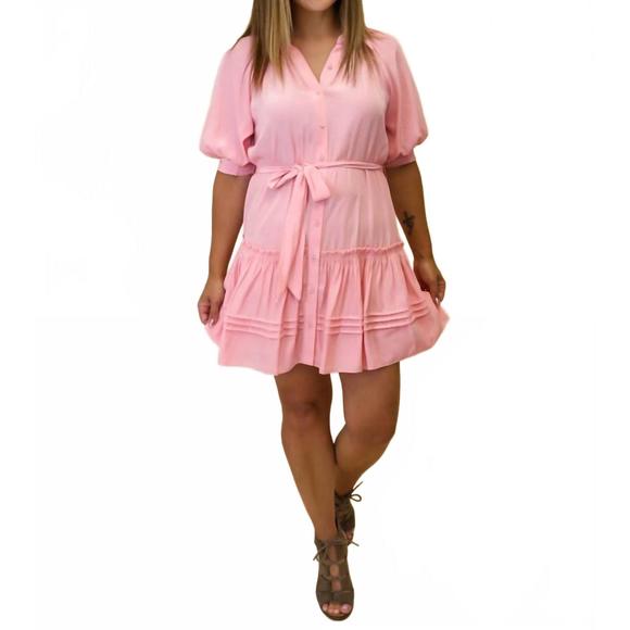 NEW RAMY BROOK alianna dress in pink tulip
